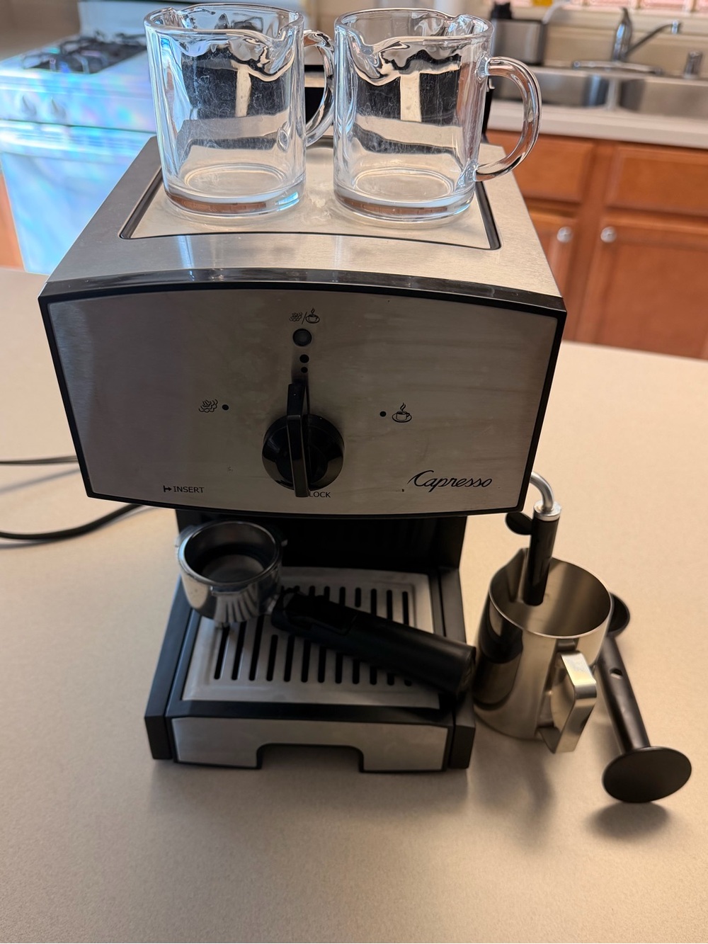 Capresso Espresso Maker with Accessories - Silver & Black